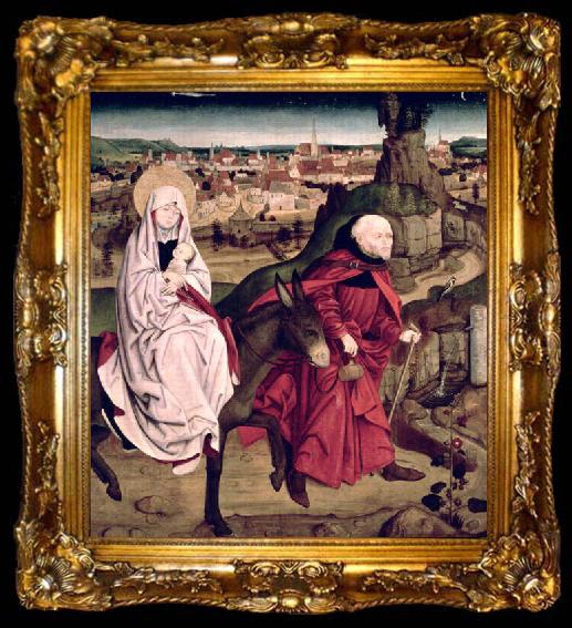 framed  Master of the Schotten Altarpiece The Flight into Egypt, from the Schotten Altarpiece, ta009-2
